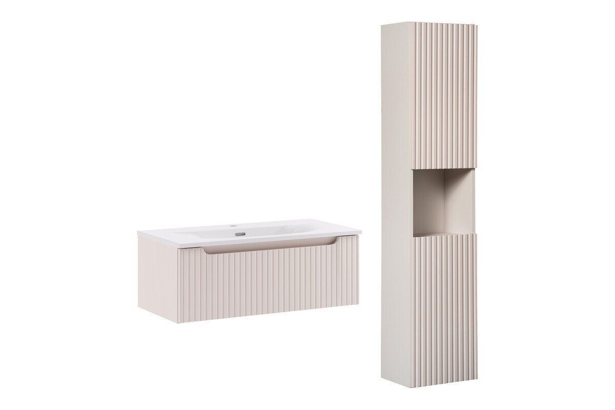 Koupelnová sestava Nova Cashmere II se zápustným umyvadlem a skříňkami 80 cm kašmírová