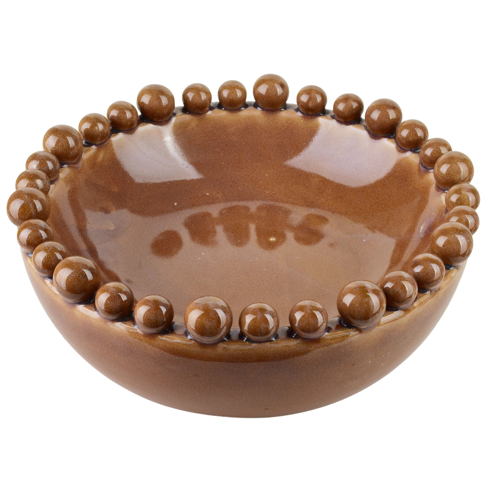 Kulatá dekorativní miska Yarine Ball hnědá