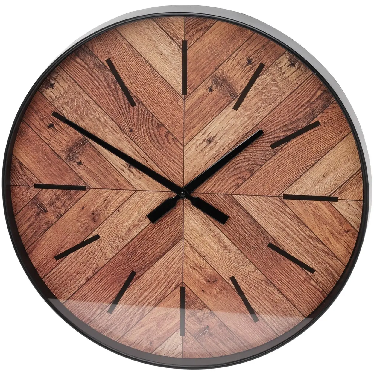 Nástěnné hodiny Jodelka 50 cm jedle/černé