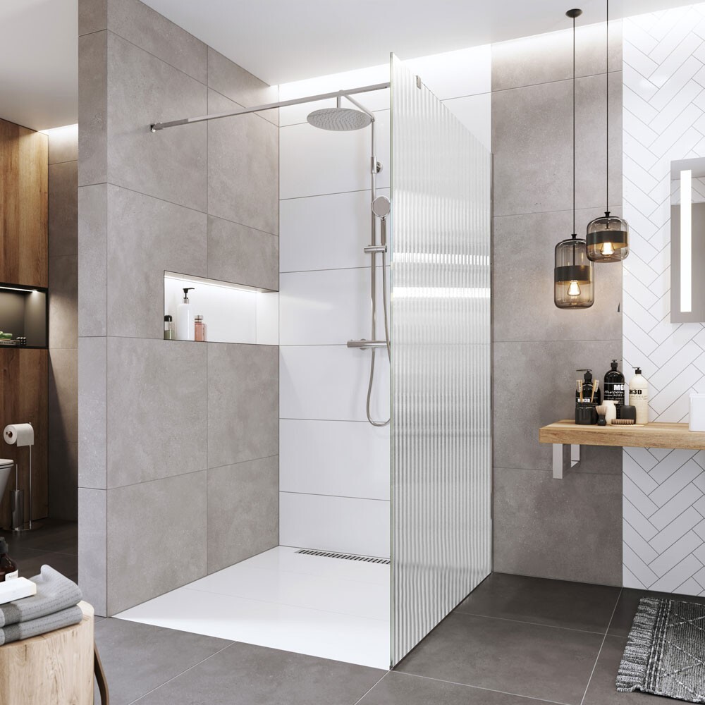 Mereo Sprchová stena WALK IN, Novea, 120x200 cm, chróm ALU, sklo Line CK10604HL