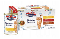 Butcher's Delicious Dinners pre mačky 24 × 400 g - mix balenie (3 druhy)