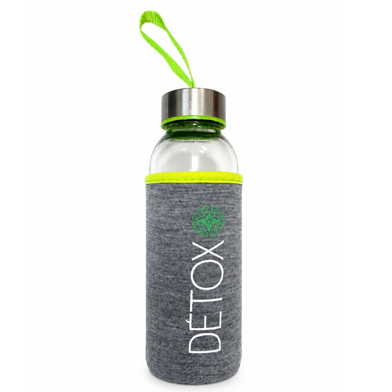 IGOTREND Sklenená fľaša + neoprenový obal DETOX (mix farieb) 0.3 l