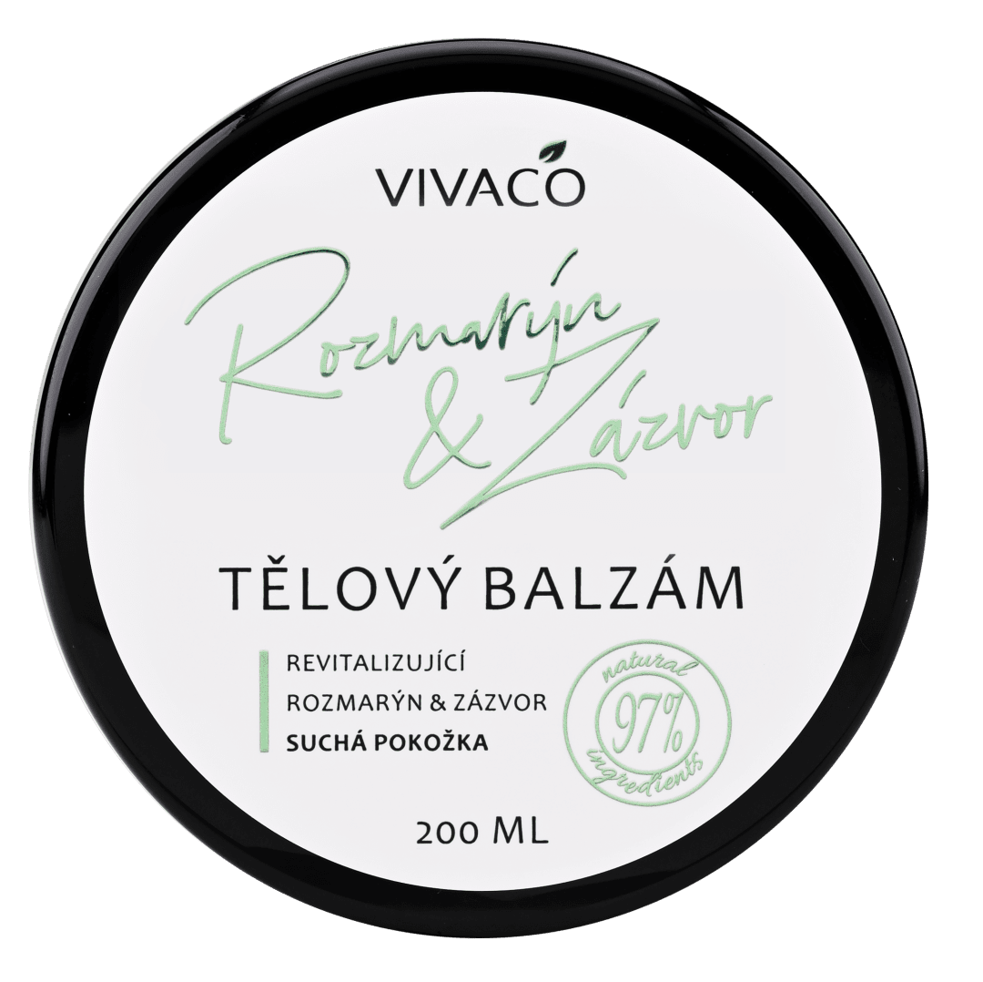 VIVACO Rozmarín a zázvor Prírodný telový balzam 200 ml