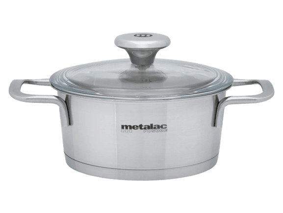 METALAC Santino, Nerezový hrniec so sklenenou pokrievkou 20 cm 2.6 l