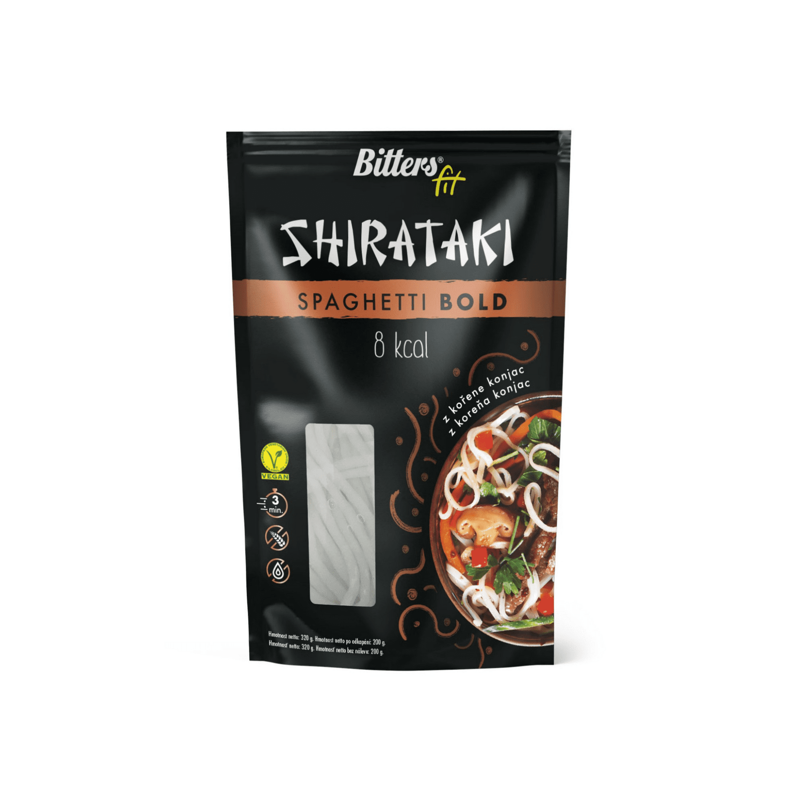 BITTERS Shirataki Špagety Bold 280 g