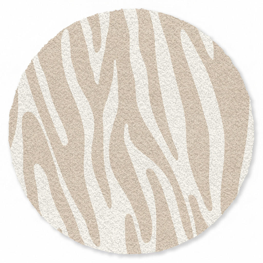 MuchoWow ROHOŽKA Zebra print - Béžová - Biela - Zvieracia potlač 120x120 cm