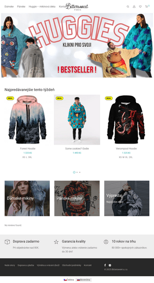 Vzhľad internetovej stránky obchodu Bittersweeet Paris