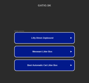 Vzhľad internetovej stránky obchodu GATIO