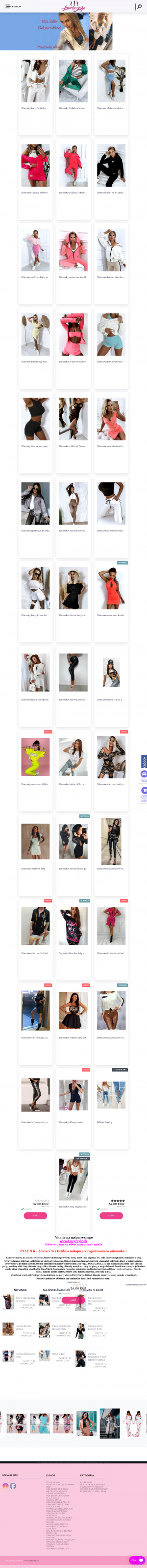 Vzhľad internetovej stránky obchodu LucyStyle.sk