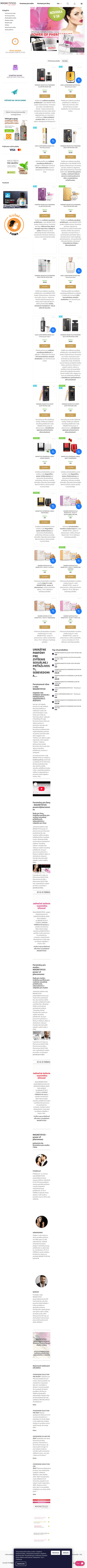Vzhľad internetovej stránky obchodu MAGNETIFICO