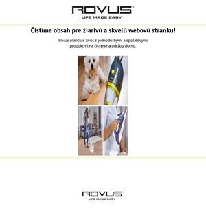Vzhľad internetovej stránky obchodu ROVUS